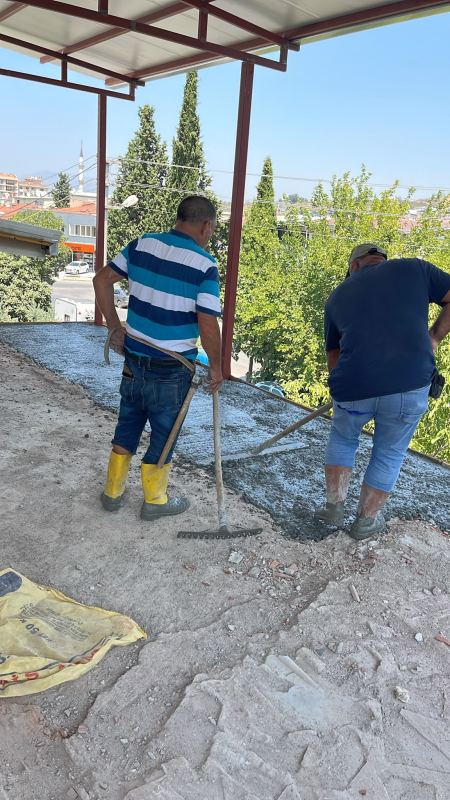 Teras beton şapı uygulaması