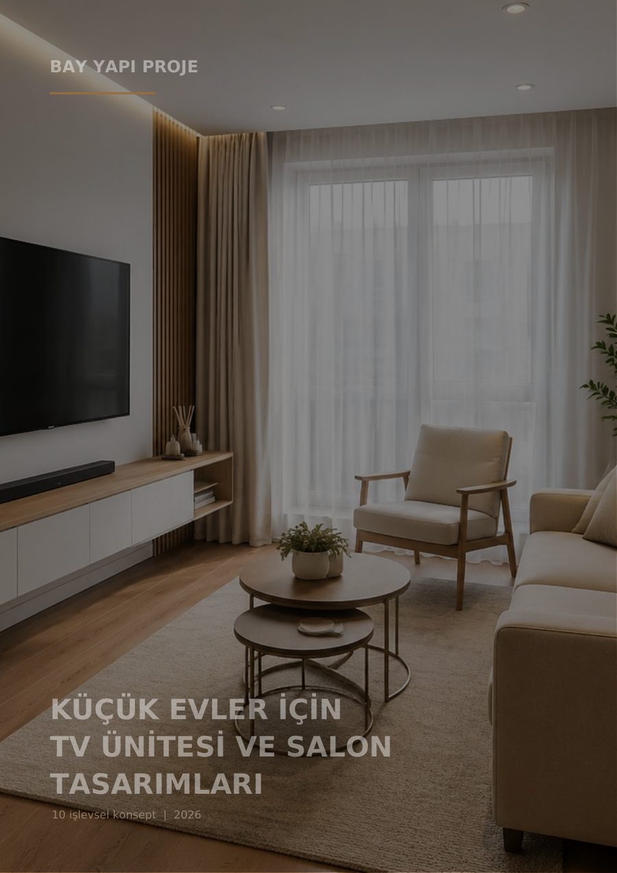 Küçük Ev TV Ünitesi ve Salon Tasarımları kataloğu kapağı
