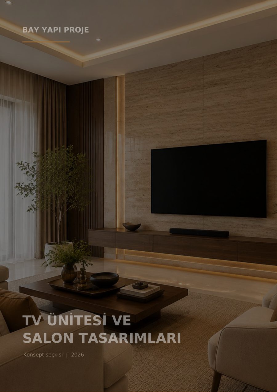 TV Ünitesi ve Salon Tasarımları kataloğu kapağı